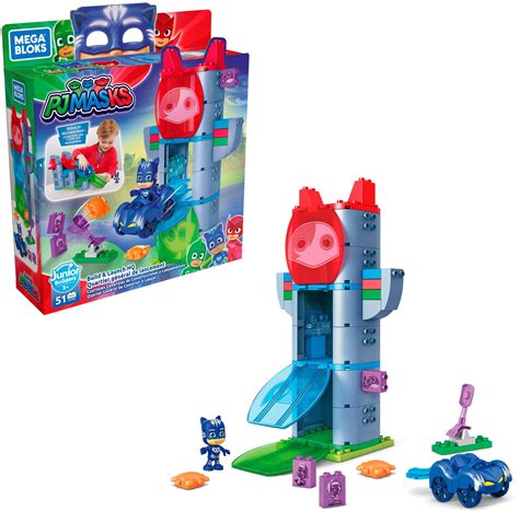 Mega Bloks Pj Masks Build And Launch Hq With Building Blocks Building