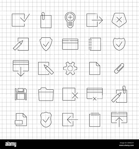 Set Of Linear Universal Icons Vector Illustration Stock Vector Image