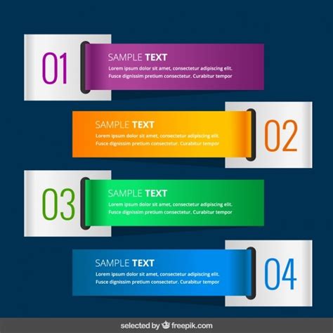 Free Vector Colorful Infographic Banners