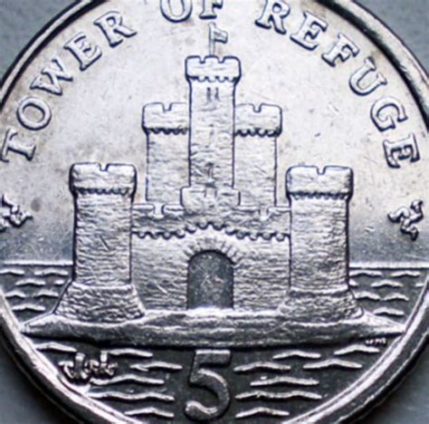 Isle Of Man 2013 5p Five Pence Coins Tower Of Refuge Reverse