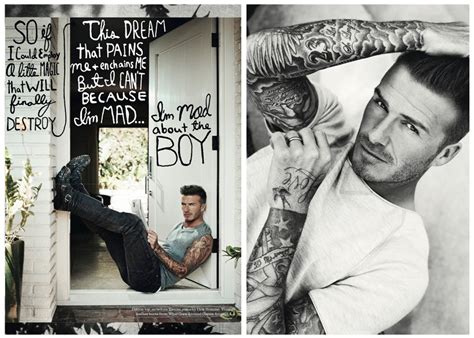 Mens Bookmark David Beckham For Elle Uk July 2012