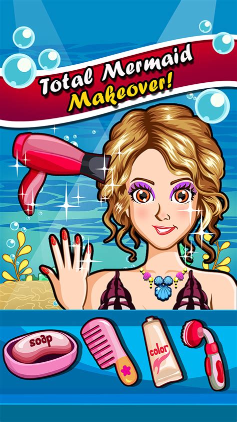 App Shopper: A Mermaid Princess Salon Spa Makeover - fun ...