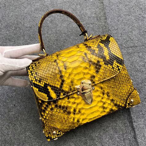 Genuine Python Skin Handbags For Women Python Handbags Fancy Bags