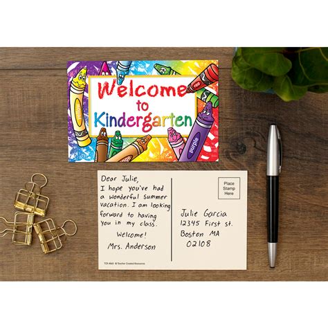 Welcome To Kindergarten Postcards Tcr4860 Teacher Created Resources