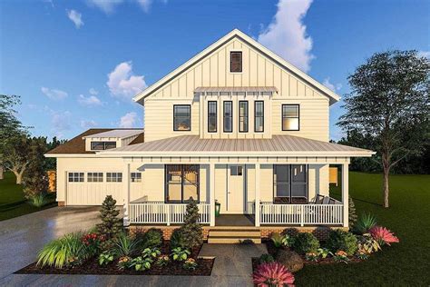 Plan 62715dj 2 Story Modern Farmhouse Plan With Front Porch And Rear