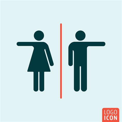 Man And Woman Icon Toilet Wc Restroom Symbol Male And Female Gender Sign 601259 Vector Art