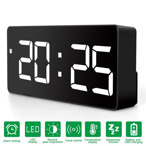 Digital Alarm Clock Eeekit Large Led Display Big Number Alarm Clock