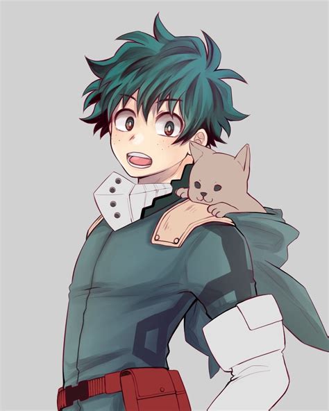 ⠀ ⠀⠀⠀⠀緑谷出久┆❝the deeper the darkness. Deku (@otoro000) | My hero, Anime guys, Kawaii