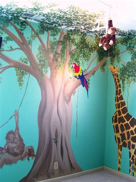 Jungle Themed Nursery Mural Really Cool I Can Just