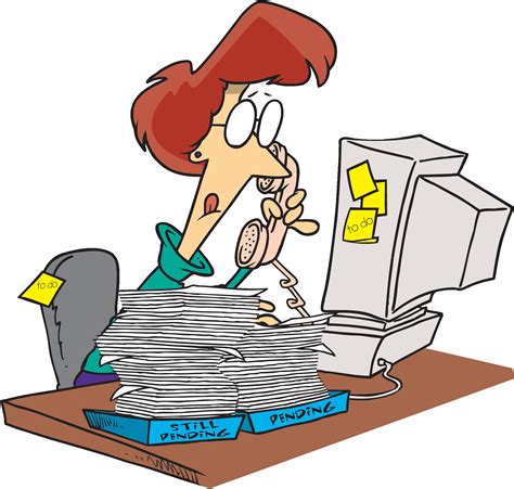 Busy Secretary Clip Art Library