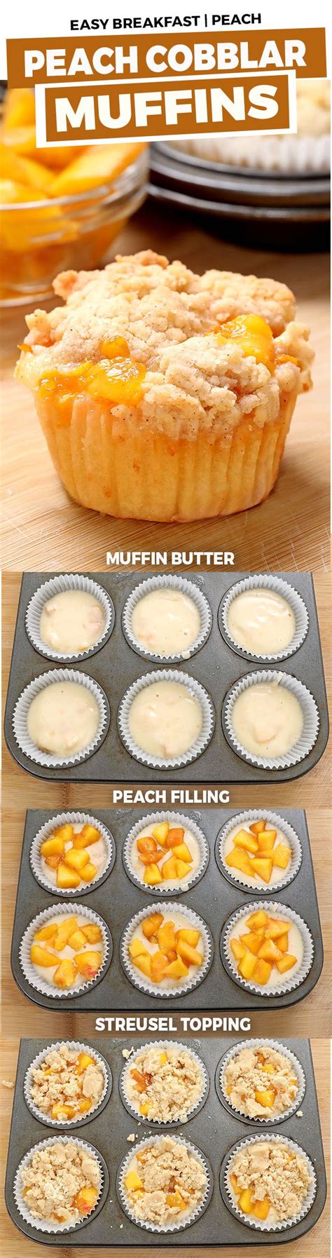 For the first step in this peach cobbler muffins recipe, you should preheat your oven to 400 degrees fahrenheit, or 205 degrees celsius. Easy Peach Cobbler Muffins - Cakescottage | Recipe in 2020 ...