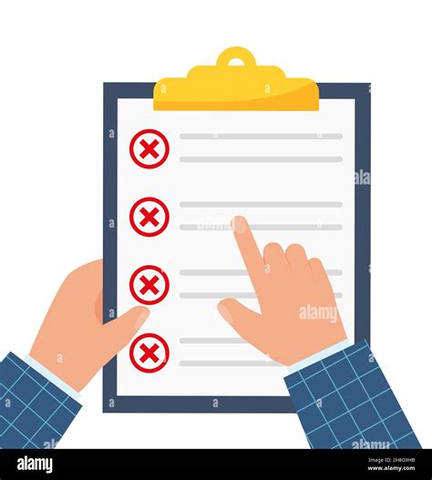 Business Plan Illustration Hands Hold Clipboard With Claim Form On It