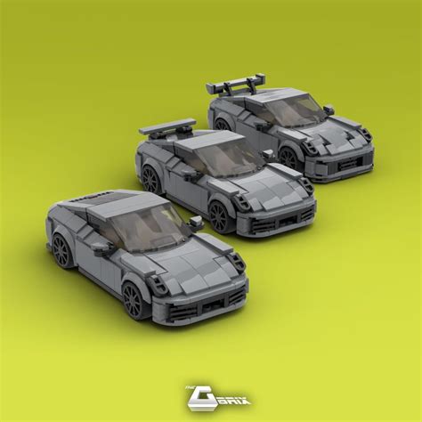 Lego Moc Porsche 911 992 3in1carrera Turbo Gt3 Dark Bluish