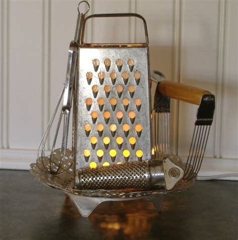 Kitchen Nightlight Cheese Grater Lamp Repurposed Gadgets Etsy