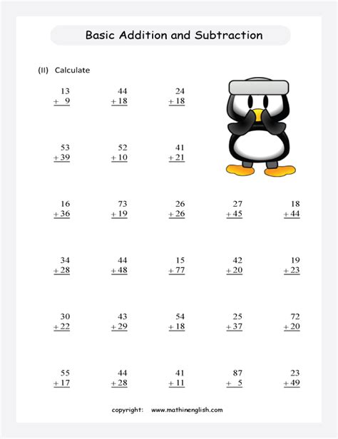 Another Great Set Of Math Addition And Subtraction Worksheets With