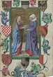 Heimsuchung Mariens, umgeben von Wappen (Herzog Georg I. von ...
