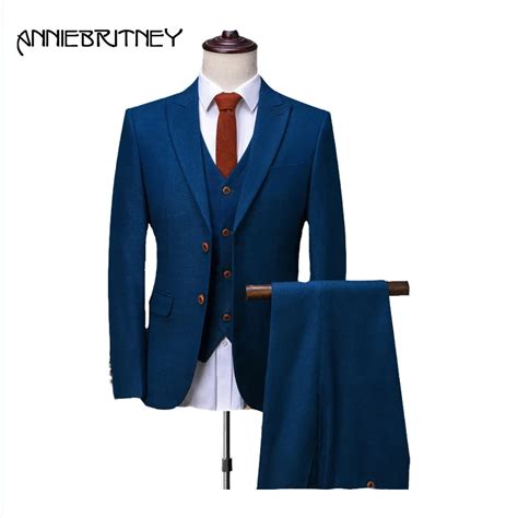 Buying Guide 2018 Hot Sell Latest Coat Pant Designs Men Suit Blue