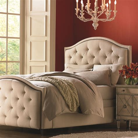 Bassett Custom Upholstered Beds King Vienna Upholstered Headboard And High Footboard Bed Trang