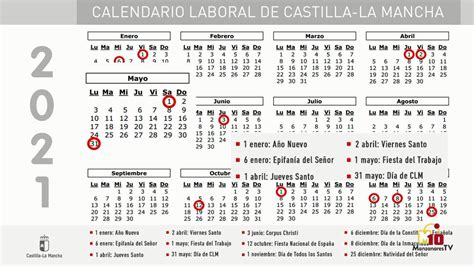 Calendario Mar 2021 Calendario Laboral 2021 Castilla La Mancha Pdf