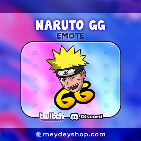 Naruto Gg Emote Twitch Discord Streaming Streamer Etsy