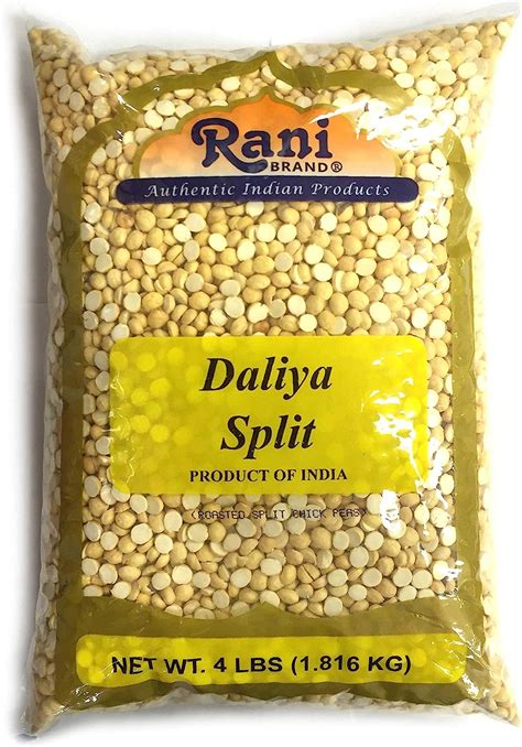 rani daliya split roasted split chickpeas dalia 4lbs 64oz ~ all natural vegan indian