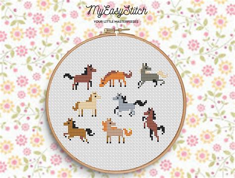 Horses Cross Stitch Pattern Horse Cross Stitch Pattern Etsy