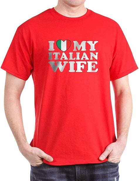 Cafepress T Shirt Mit Aufschrift I Love My Italian Wife 100 Baumwolle Amazonde Bekleidung