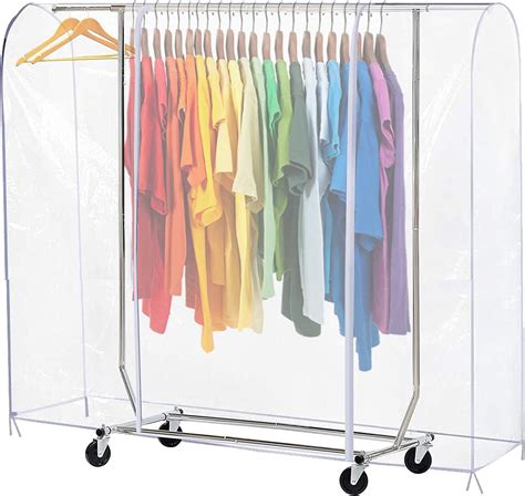 Hersent 71 L Clear Garment Rack Cover Clothes Rack Covers