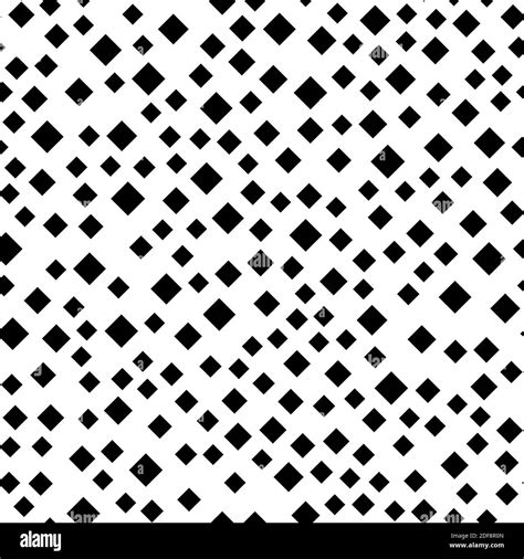 Seamless Abstract Geometric Pattern Of Black Squares In Random Order