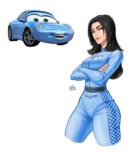 Sally Carrera Cars Cartoon Disney Disney Characters As Humans Anime Vs Cartoon