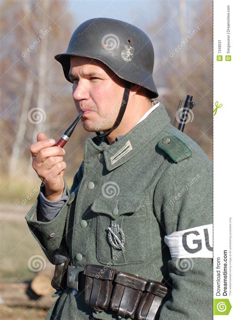 Person In German Ww2 Military Uniform Stock Image Image Of