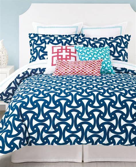 Macys Trina Turk Santorini Queen Comforter Set Blue Comforter Sets