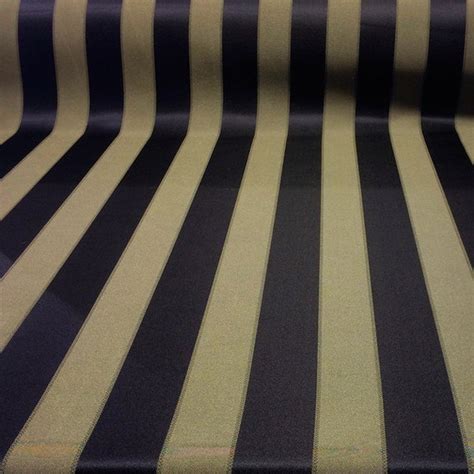 Black Gold Damask Jacquard Striped Brocade Fabric 118