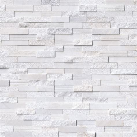 Arctic White Multi Finish 6x24 Stack Stone — Stone Avenue