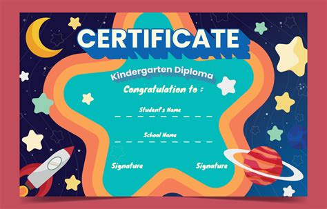 Kindergarten Certificate Template 5857302 Vector Art At Vecteezy