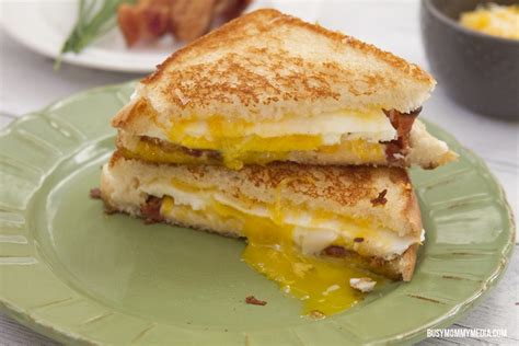 Egg Grilled Cheese Sandwich With Bacon And Chives