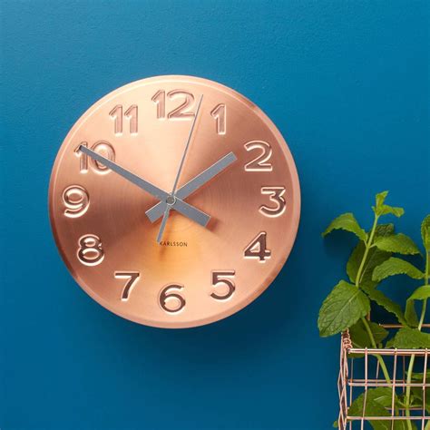 Pretty Copper Clock For Living Room Wall Clock Contemporary Wall