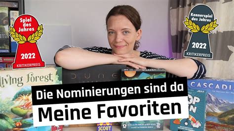 Spiel Des Jahres 2022 Die Nominierten Und Empfohlenen Spiele Meine Favoriten Youtube