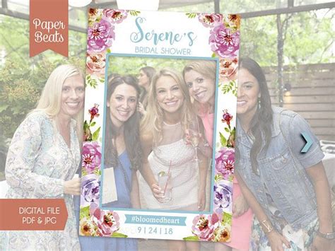 An electronic photo frame is essentially a small lcd monitor designed to look like a conventional picture frame. Bridal Shower Photo Booth Frame - Garden Party Photo Both Frame - Wedding Photo Booth - Romantic ...