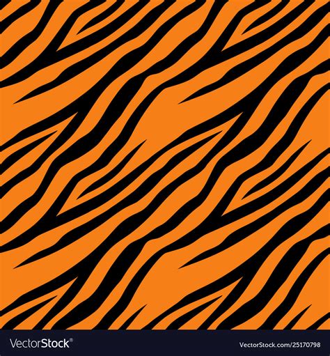 Seamless Pattern With Tiger Stripes Design Vector Image