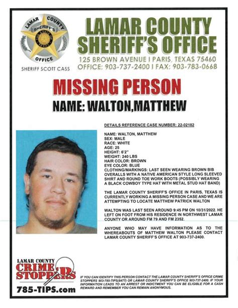 Missing Lamar County Man Easttexasradio Com