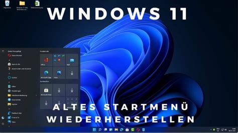 Windows 11 Altes Startmenü Wiederherstellen