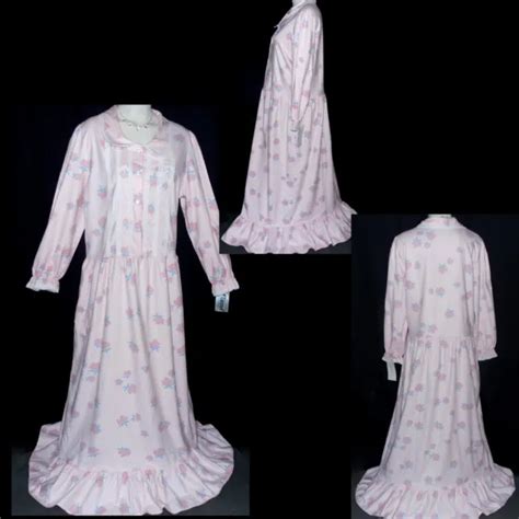 Rare Vtg Unworn Pre 70s Large Sears Roebuck Long Pink Cotton Flannel