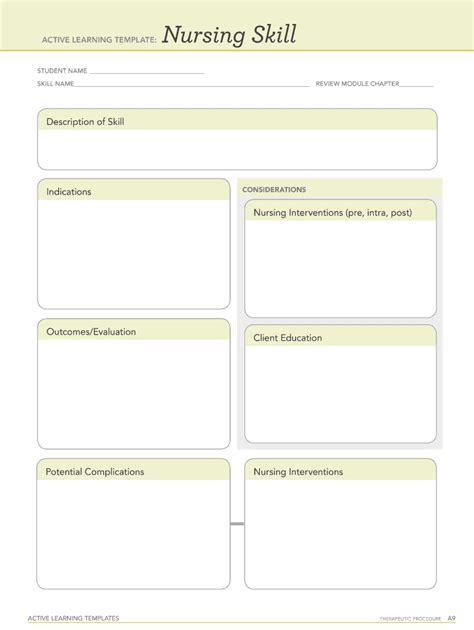 Nursing Skill Template Fill Online Printable Fillable Blank