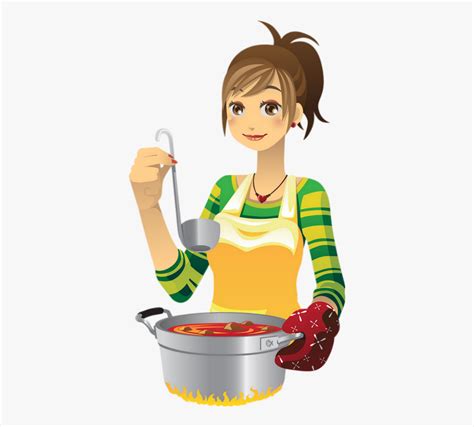Cooking Picture Cartoon Cartoon Cute Girl And Cat Cooking Vector