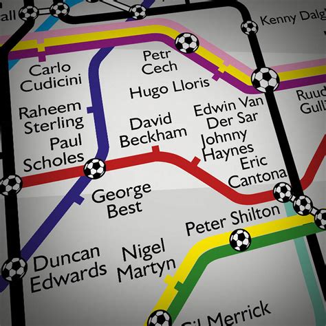 Road To Wembley Football Tube Map Print By The Northern Line