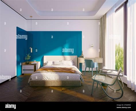 3d Render Luxury Hotel Room Stock Photo Alamy