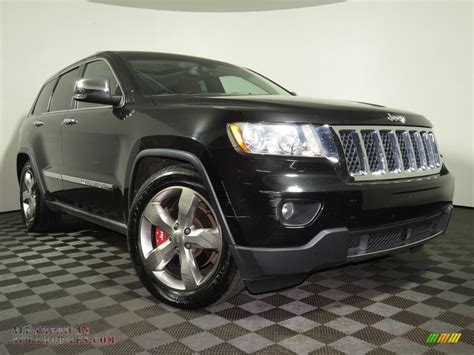 2012 Jeep Grand Cherokee Overland 4x4 In Brilliant Black Crystal Pearl