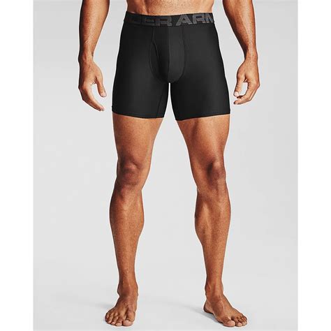 Under Armour Mens Tech 6 In Boxer Briefs 2 Pack Academy