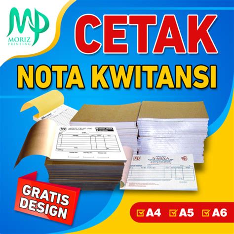 Jual Cetak Nota Nota Kwitansi Surat Jalan Ncr Hvs 2 Ply Ukuran